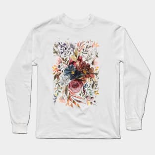 Loose watercolor florals Long Sleeve T-Shirt